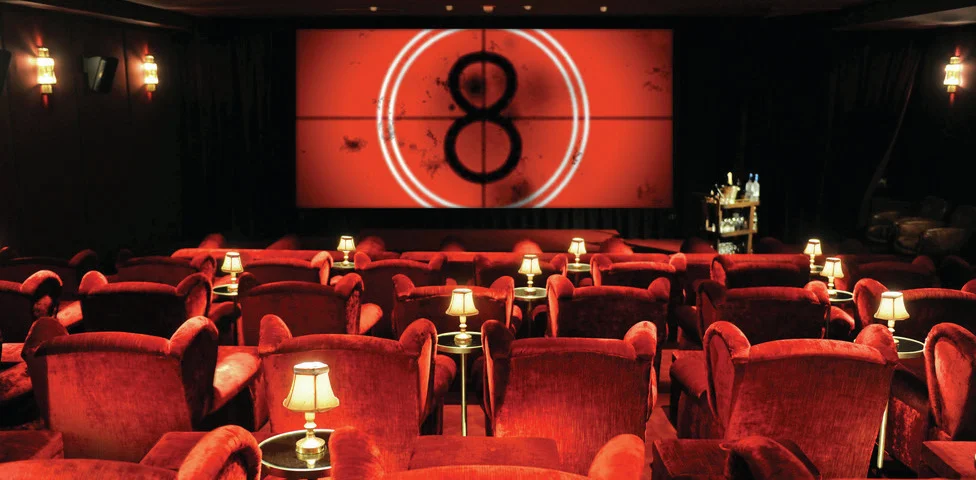 Soho House screening room with professional AV installation