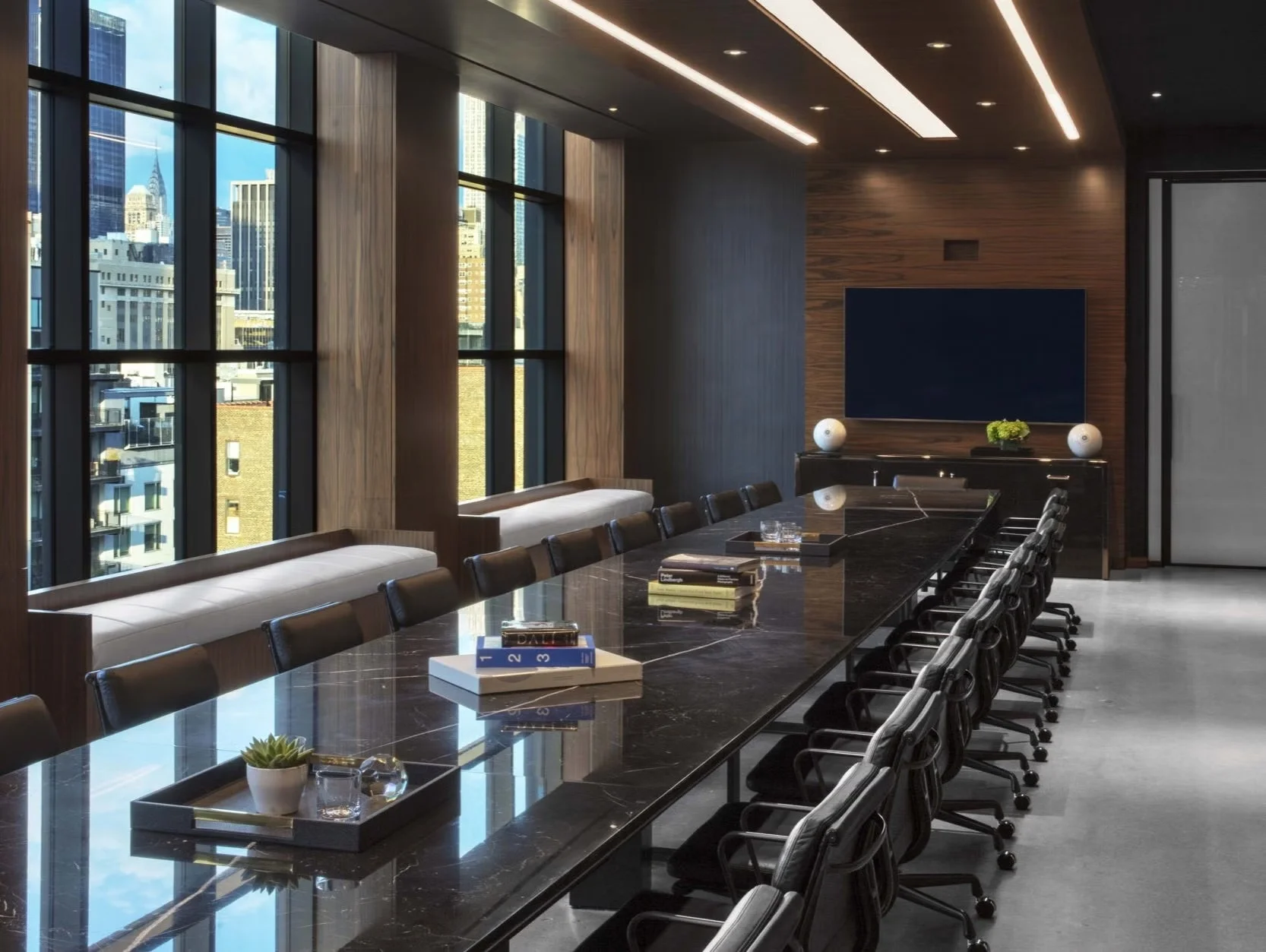 Roc Nation conference room with integrated AV and city views